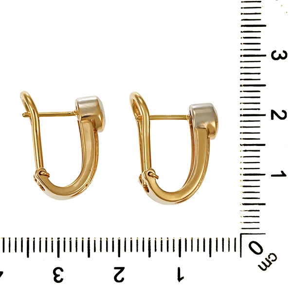 Clipstecker, 14K, Gelb-/Weißgold, Brillanten