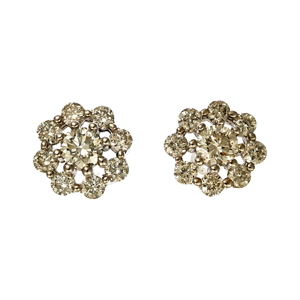 Ohrstecker, 14K, Weißgold, Brillant