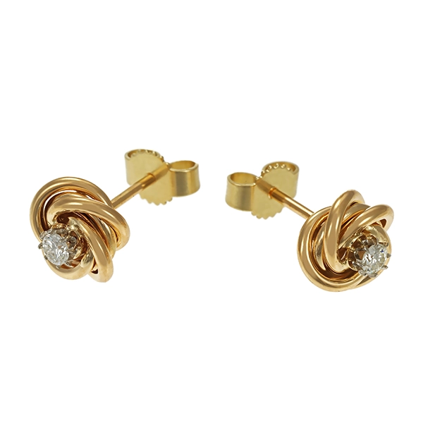 Ohrstecker, 14K, Gelbgold, Brillanten