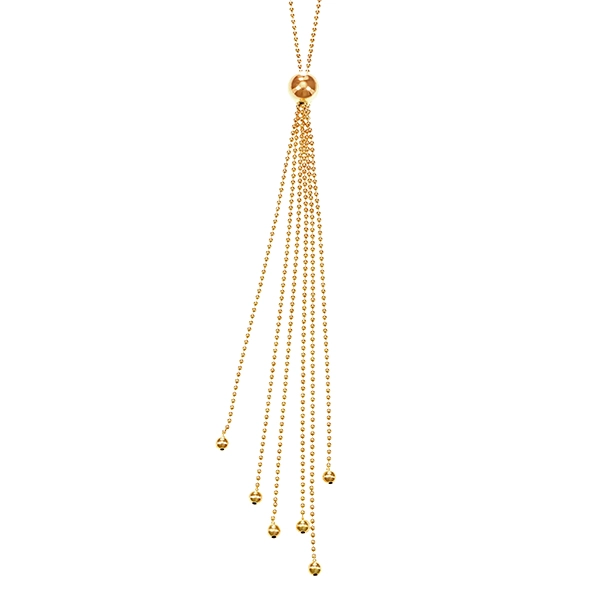 Kette, 8K, Gelbgold, Y-Kette, L 71,0cm, Kugel