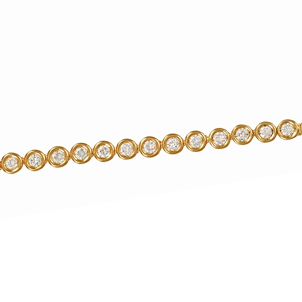 Armband, 18K, Gelb-/Weißgold, Brillanten 2,80 ct, Tennis-