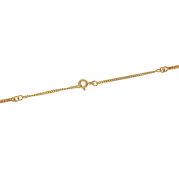 Collier, 14K, Gelb-/Weißgold, Saphir, Brillanten, Diamanten