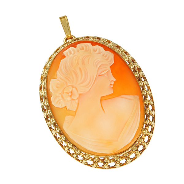 Anhänger, 14K, Gelbgold, Gemme