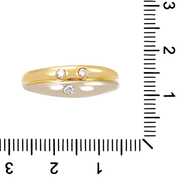 Diamantring, 18K, Gelb-/Weißgold, Brillanten
