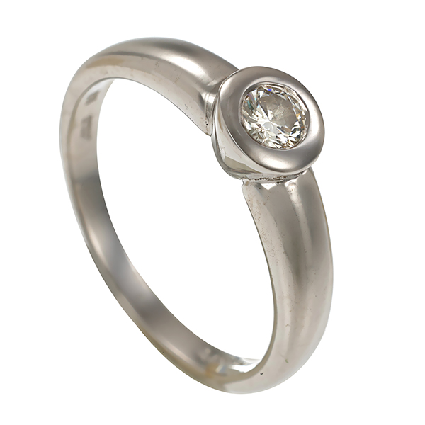 Diamantring, 14K, Weißgold, Brillant 0,25 ct