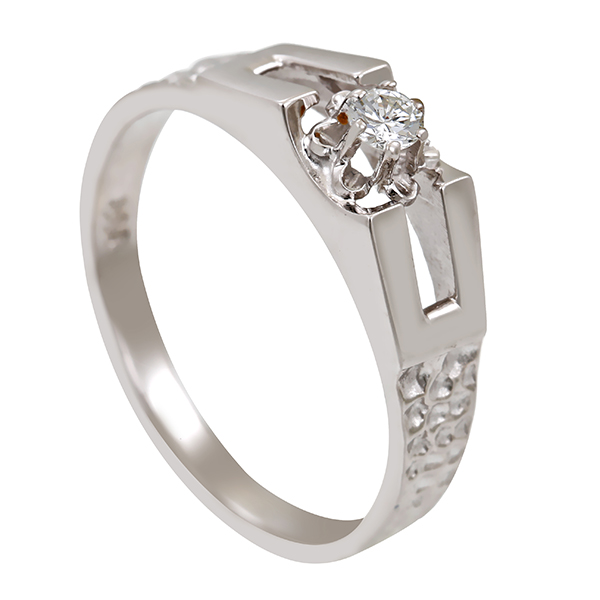 Diamantring, 14K, Weißgold, Brillant