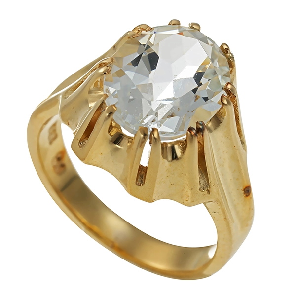 Ring, 8K, Gelbgold, Beryll