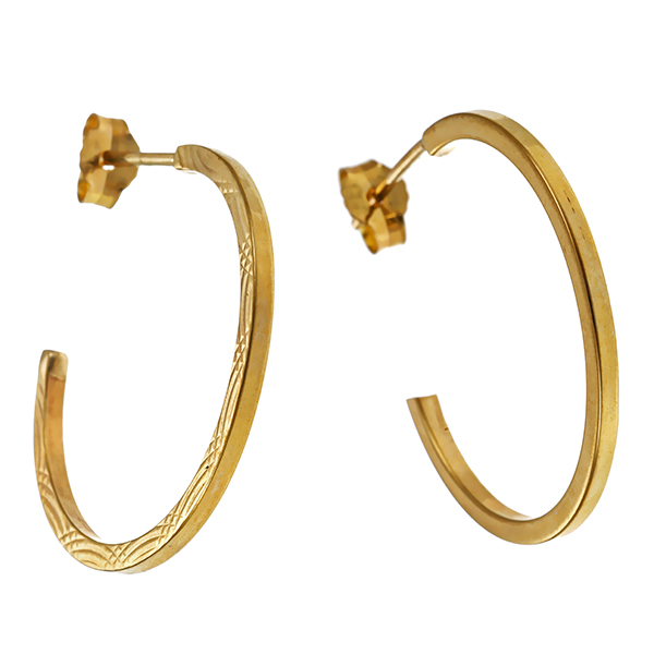 Steckcreolen, 8K, Gelbgold