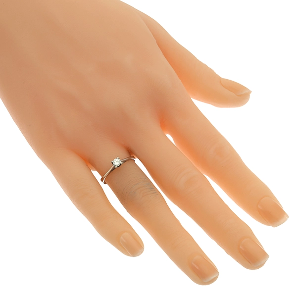 Diamantring, 18K, Weißgold, Brillant 0,15 ct