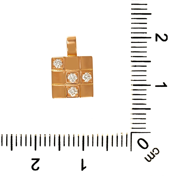 Anhänger, 18K, Rotgold, Brillanten