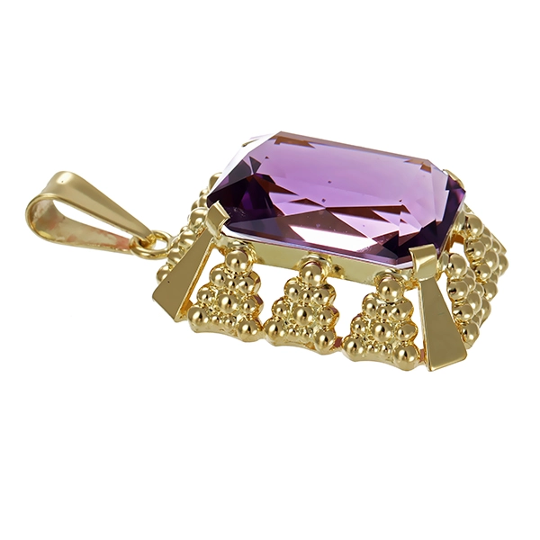 Anhänger, 14K, Gelbgold, Amethyst