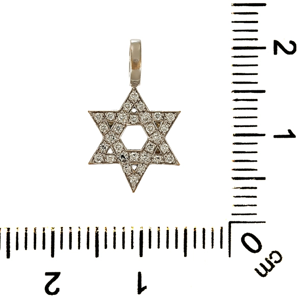 Anhänger, 18K, Weißgold, Brillanten