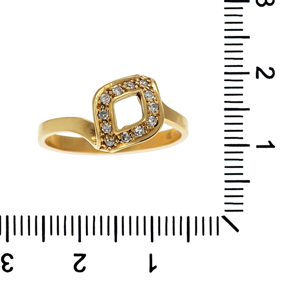 Diamantring, 14K, Gelbgold