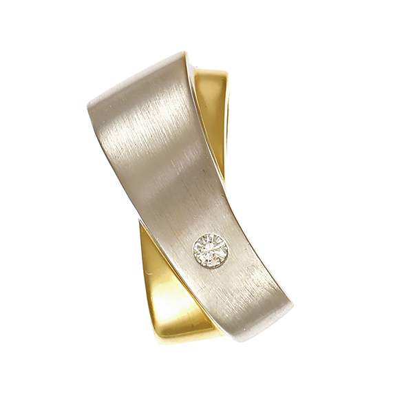 Anhänger,14K, Gelb-/Weißgold, Brillant