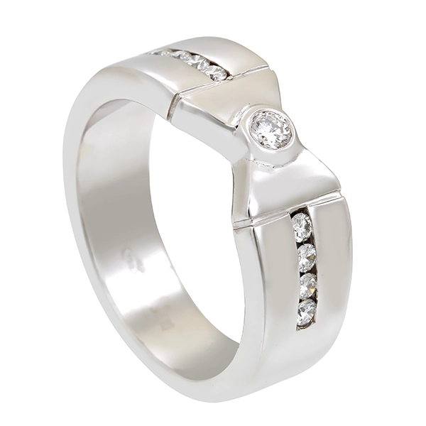 Diamantring, 18K, Weißgold, Brillanten