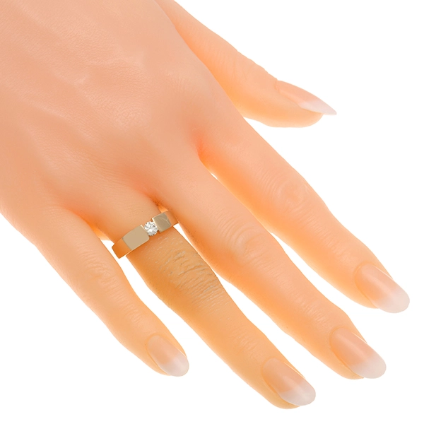 Ring, 14K, Gelbgold, Brillant, Christ, 0,20ct