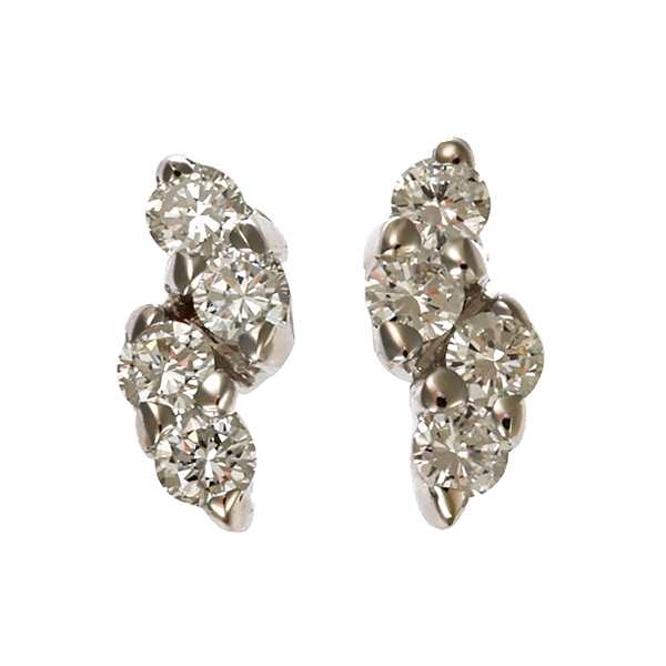 Ohrstecker, 14K, Weißgold, Brillanten 0,16 ct