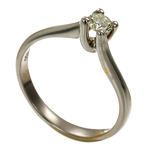 Diamantring, 18K, Weißgold, Brillant 0,25 ct