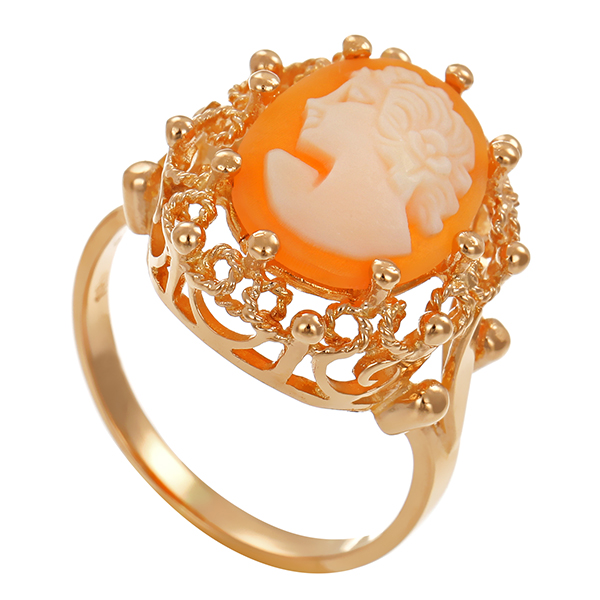 Ring, 18K, Gelbgold, Kamee