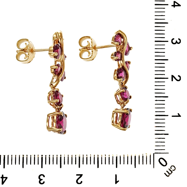 Steckhänger, 8K, Gelbgold, Almandine