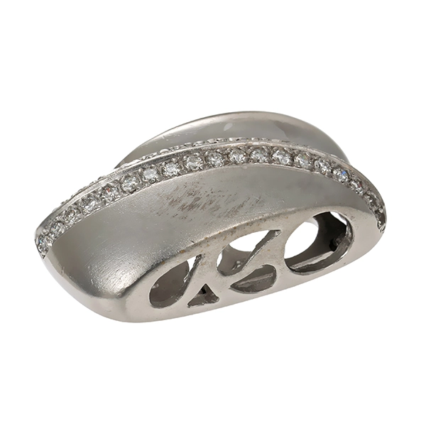 Anhänger, 14K, Weißgold, Brillanten