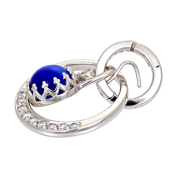 Anhänger, 14K, Weißgold, Zirkonia