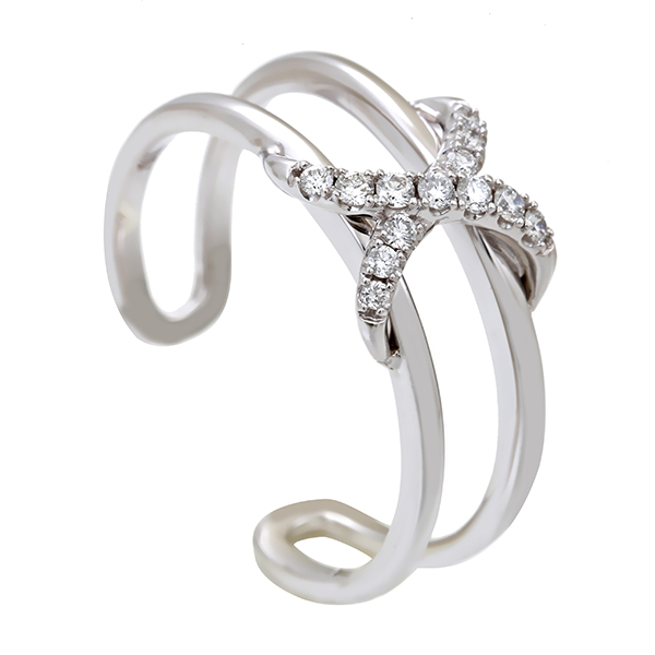 Diamantring, 14K, Weißgold, Brillanten