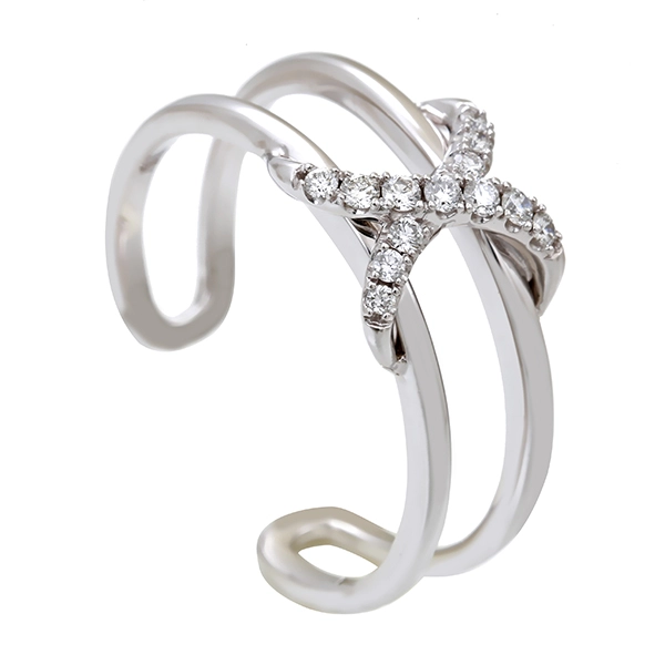 Diamantring, 14K, Weißgold, Brillanten