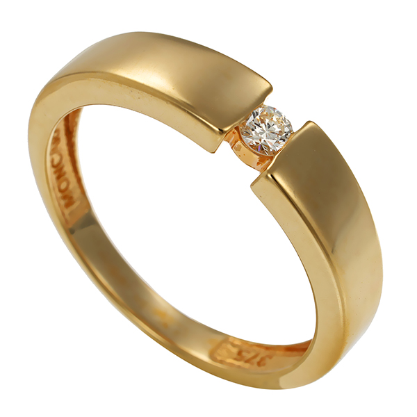 Brillantring, 9K, Gelbgold, 0,05ct
