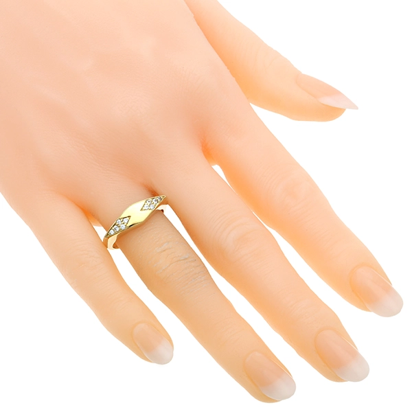 Ring, 14K, Gelbgold, Zirkonia