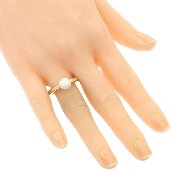 Ring, 18K, Gelbgold, Perle