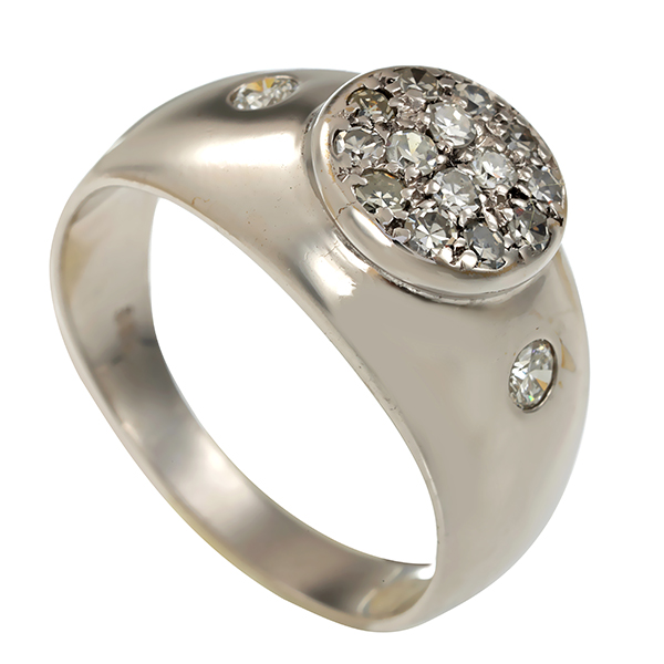 Diamantring, 14K, Weißgold, Diamanten, Brillanten