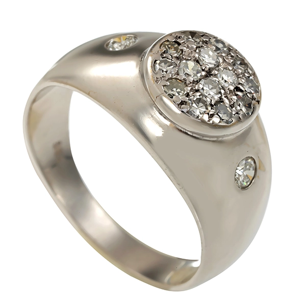 Diamantring, 14K, Weißgold, Diamanten, Brillanten