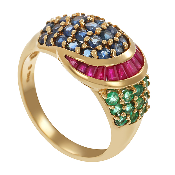 Ring, 14K, Gelbgold, Div. Edelsteine, U63