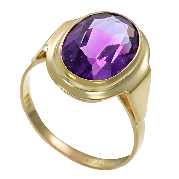 Ring, 8K, Gelbgold, Amethyst
