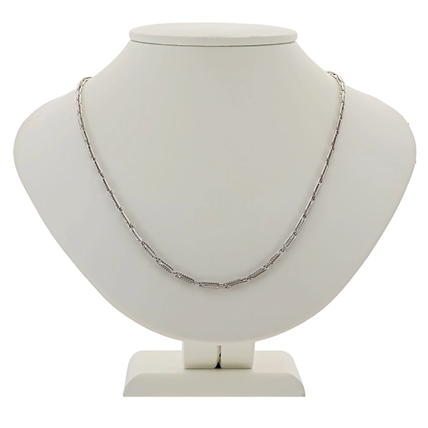Kette, 14K, Weißgold, Endlos