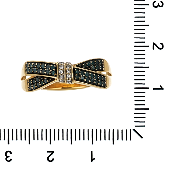 Diamantring, 9K, Gelb-/Weißgold