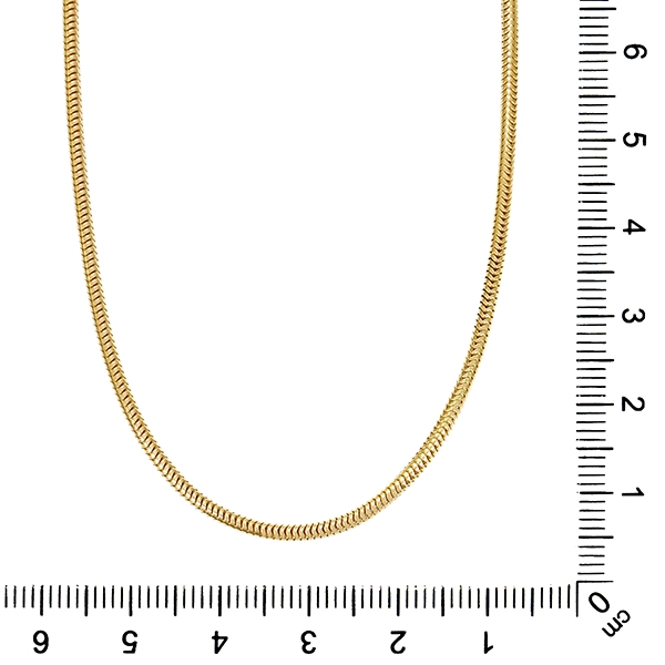 Goldkette, 14K, Gelbgold, Schlangen-