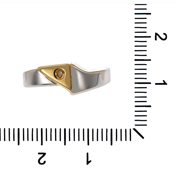 Diamantring, 14K, Gelb-/Weißgold