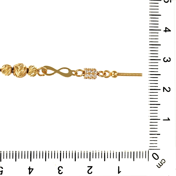 Armband, 14K, Gelbgold, Zirkonia