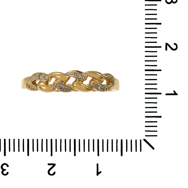 Diamantring, 9K, Gelb-/Weißgold, Brillanten