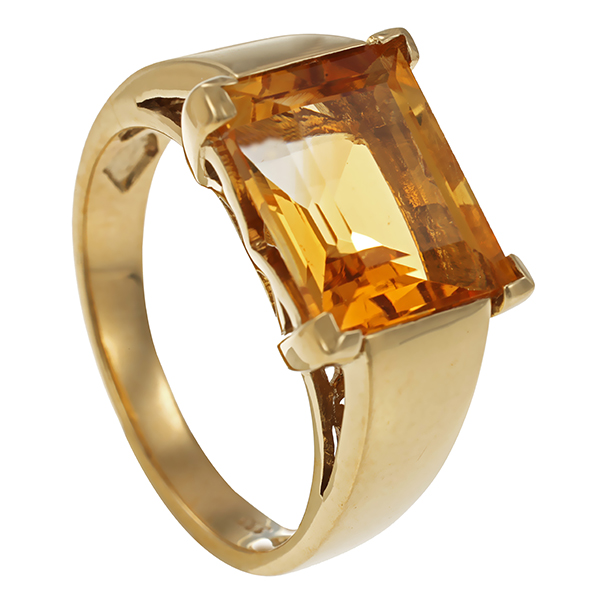 Ring, 8K, Gelbgold, Citrin