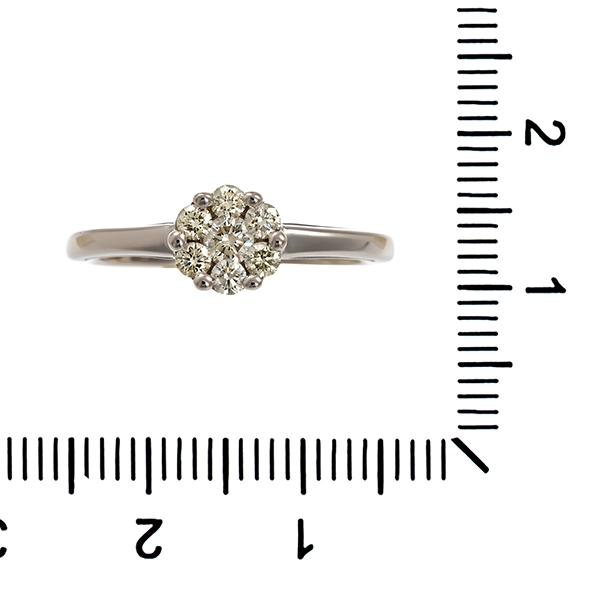Diamantring, 14K, Weißgold, Brillanten 0,25 ct
