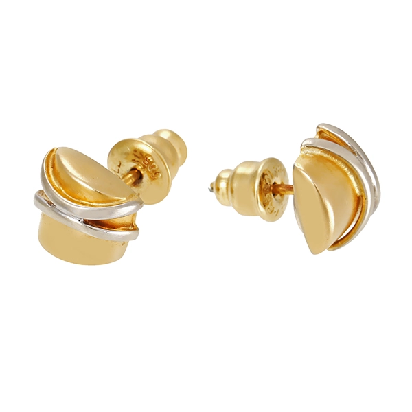 Ohrstecker, 14K, Gelb-/Weißgold