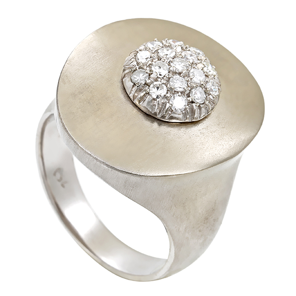 Diamantring, 18K, Weißgold, Diamanten 0,32 ct