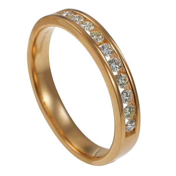 Ring, 14K, Gelbgold, Brillanten