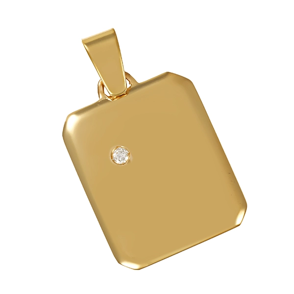 Anhänger, 14K, Gelbgold, Brillant