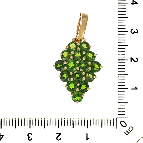 Anhänger, 8K, Gelbgold, Diopside