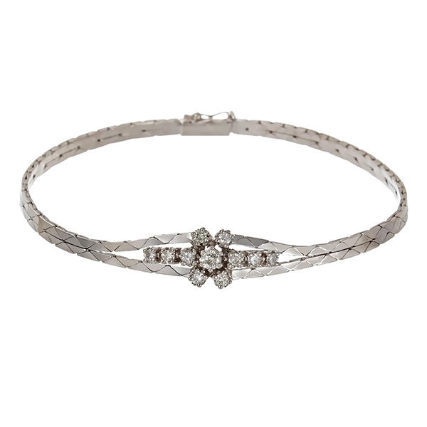 Armband, 14K, Weißgold, Brillanten 0,50 ct