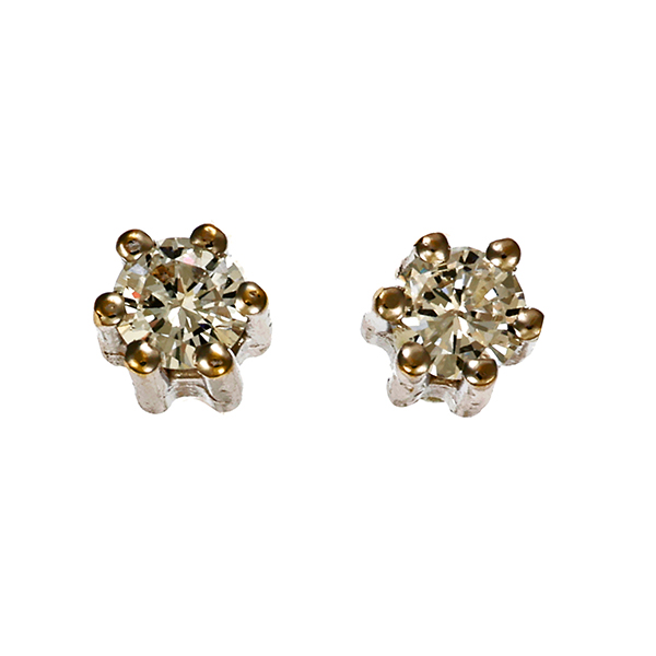 Ohrstecker, 14K, Weißgold, Brillanten